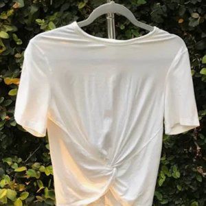 Lululemon Athletica Tops | Lululemon White Tie Front Crop Workout Tee